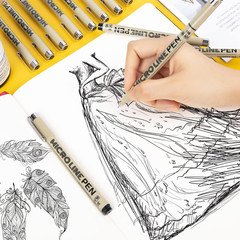 12-Pack Micro-Pen Fineliner Ink Pens for Art and Technical Drawing