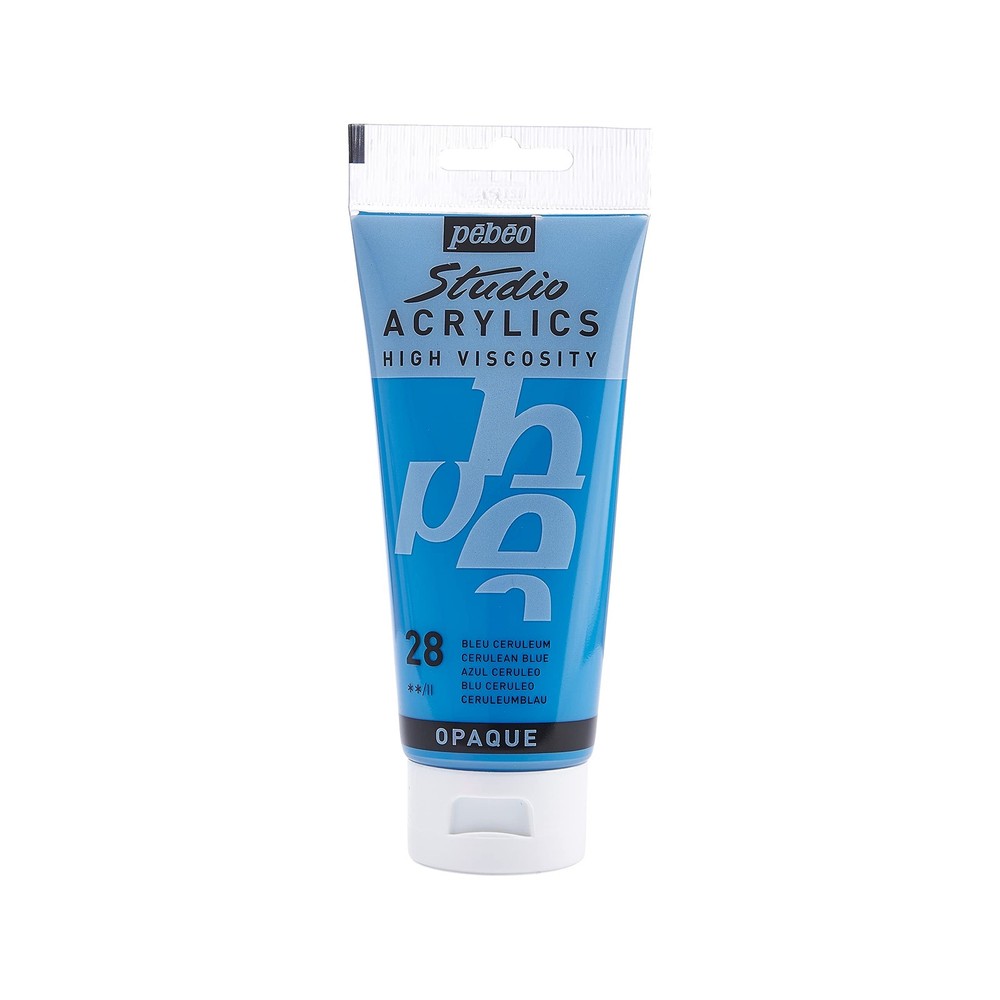 Fine Studio Acrylics Paint Cerulean Blue Color 100ml/3.38oz Artist Tube