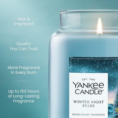 Yankee Candle Winter Night Stars, Christmas Large Jar, Stars