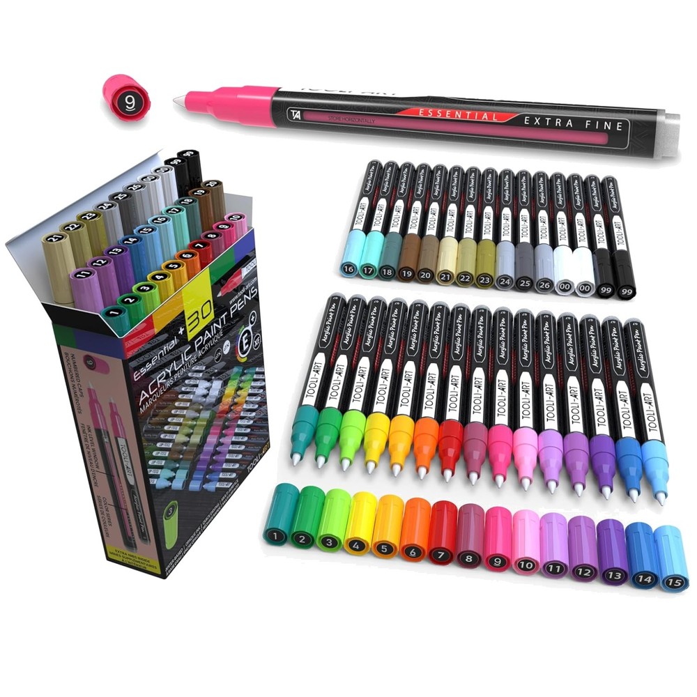 Assorted Colors Paint Markers – Quick Dry, Multi-Surface