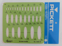 Ellipse Template Guide PICKETT 1225-15 USA New In Sealed Pkg Drafting Drawing