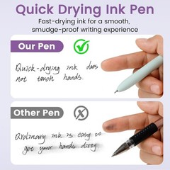Morandi-Inspired Gel Pens 6pcs, Retractable 0.7mm Black Ink, Perfect for Gifts
