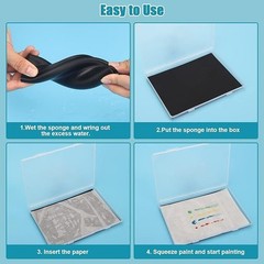 Stay Wet Palette for Acrylic Painting Wet Palette Tray with Sponges and 100 Pap