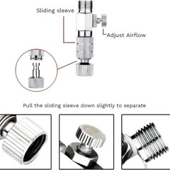 16 Pcs Airbrush Adapter Set, 1/8 and 1/4 Inch Male/Female Connectors, Quick Disc
