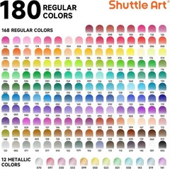 180 Count Professional Colored Pencils Soft Core Set For Drawing Sketching Color