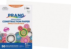 Formerly Construction Paper, White, 12″ x 18″, 50 Sheets