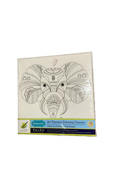 Multicraft Art Therapy Coloring Canvas, 8″, Elephant