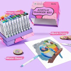 60 Colors Paint Markers Paint Pens Acrylic Paint Pens For Artists Adults Colorin