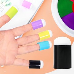 40 PCS Finger Sponge Daubers Case 8 Reusable Stencils Set For Card Making