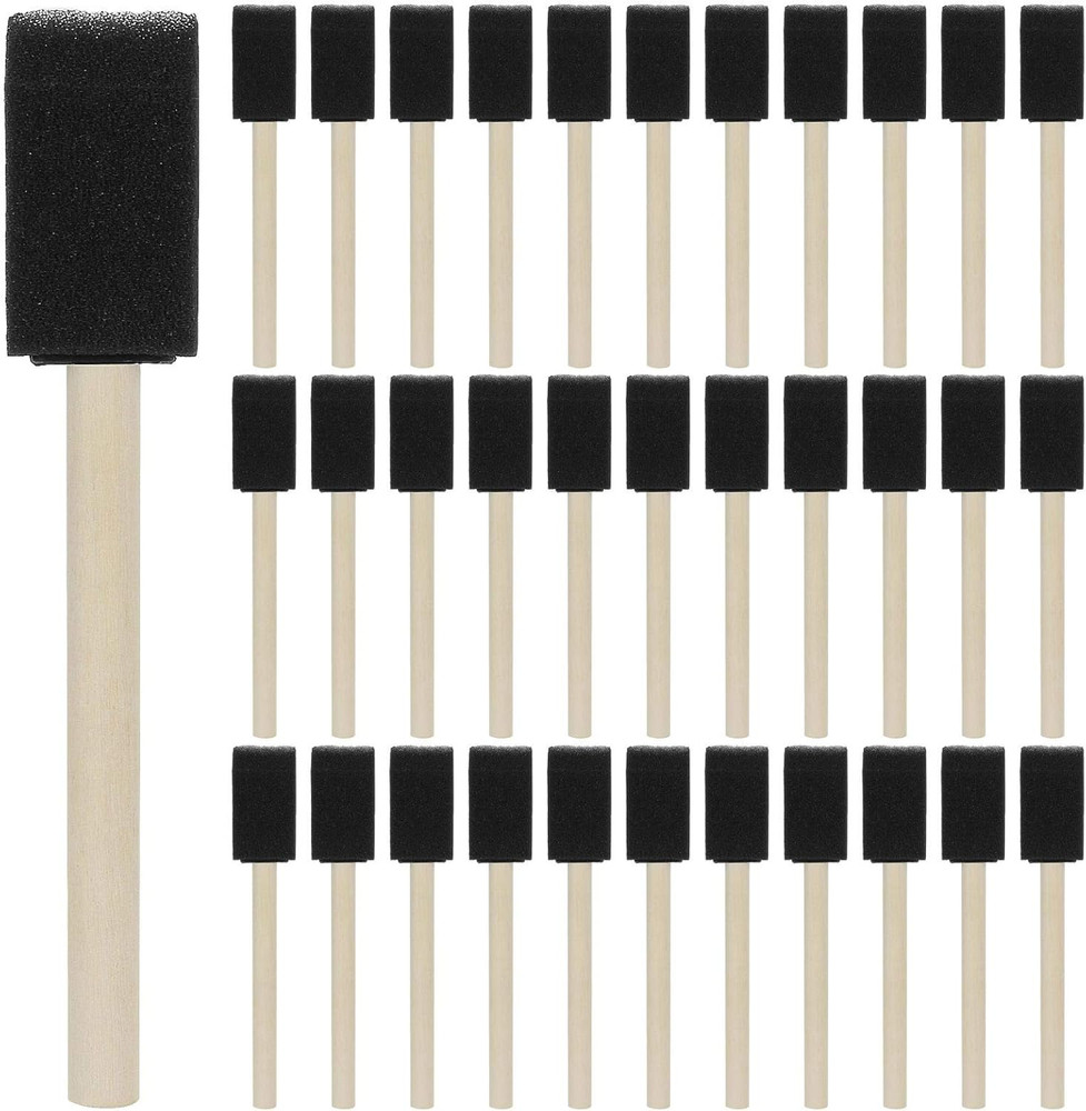 200 Pack 1 inch Foam Paint Brushes Bulk Sponge Paint Brush Foam Brush Set Wood H