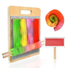 Wool Blending Board Carding Brush Set with 3.6 x 2.7inches, Multicolor