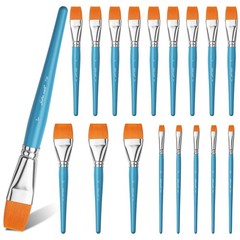 Flat Paint Brushes for Acrylic Painting, 18 PCS Paint Brushes for Acrylic Pai…
