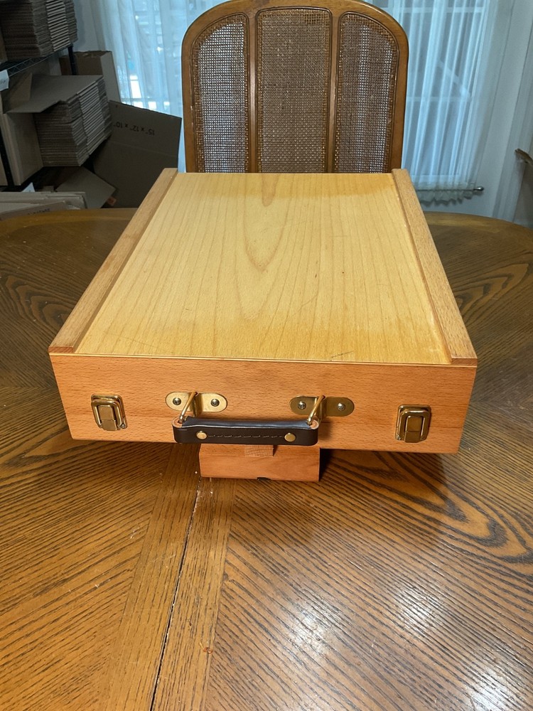 Adjustable Wooden Table Top Box Easel With Carrying Handle