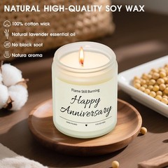 Anniversary Candle Gifts for Women Men, Romantic Gift Couple White
