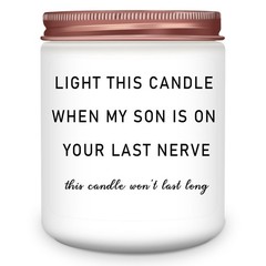 Homsolver Daughter in Law Candle Gifts, 2.7 inches (W) x 3.1 (H), Red