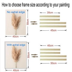 20 x 30cm Wood Canvas Frame Kit, DIY Canvas Stretcher Bars Canvas Frame Diamo…