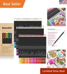 72-Color Colored Pencils for Adult Coloring Books, Soft Core, Back to School …