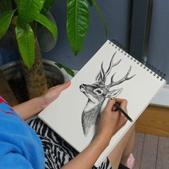 9″ x 12″ Sketch Book, Top Spiral Bound Sketch Pad, 1 Pack 100 Sheets 68lb/100…