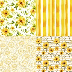 YASMEN Sunflower Pattern Scrapbook Paper 6X6, Decorative 6″×6″,