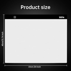 A2 LED Light Pad for Diamond Art Painting Light Board with 3 Brightness, Tracing