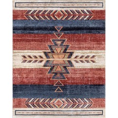 Well Woven Dustin Crimson Southwestern Medallion Area Rug 8×10 (7’10in x 10’6…