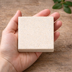 2 Medium Square Craft Stones 2.8″ – Tiles For Painting, engraving, DIY project