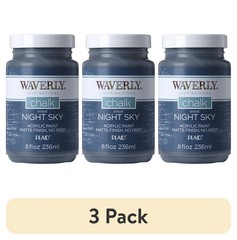 (3 pack) Waverly Inspirations Chalk Paint, Ultra Matte, Night Sky, 8 fl oz