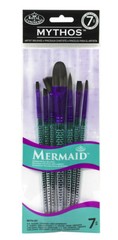 Royal Mermaid Handle Artist Paint Brush Variety 7 Piece Sets (New)