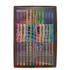 Studio 12 scented & 12 swirl colors Gel Pens 0.7mm Case of 24 FREE SHIPPING