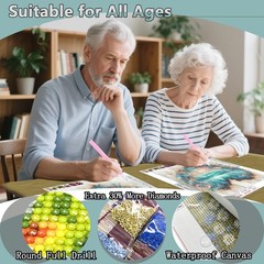 AMORARS Sea Scenery Diamond Art Kits for Adults – 5D Multicolour