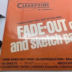 Clearprint 1000HP-10 Fade-Out Isometric Vellum Pad 11×17 50 Sheets