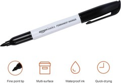 12 Pack Fine Point Permanent Markers Black Waterproof for School Office Home