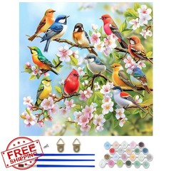 CEOVR Spring Bird Paint by Numbers 16×16″
