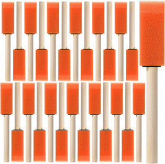 Bates- Foam Paint Brushes, 2 Inch, 16 Pack, Wooden Handle, Sponge Brushes for Pa