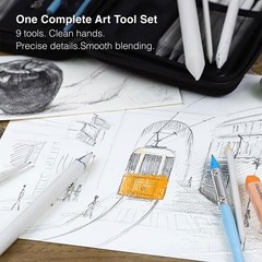COLOUR BLOCK 30pcs Sketching Tool Set with Soft Pastels Drawing Art Blenders,…