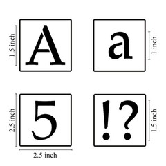 1.5 Inch Alphabet Letter Stencils for Painting – 70 Pack Inch, White