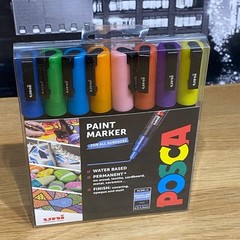 Uni Posca Paint Marker Pens Medium Bullet Tip Metallic Colours PC-5M (Set of 8)