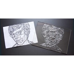 Clear Lino Block Printing Plate Linoleum Carving Tile Art Print Making Stamping