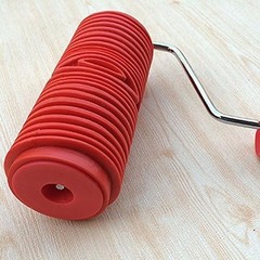 2-Piece Rubber Empaistic Wood Pattern Roller & Graining Tool for DIY Home Decor
