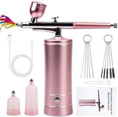 Airbrush-Kit Rechargeable Cordless Airbrush Compressor -Auto Handheld Airbrus…