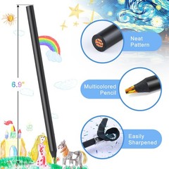 12 Colors Rainbow Pencils for Kids Adults, Rainbow Colored Pencil Art Supplie…