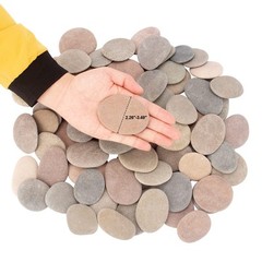 about 97 Pcs 102 Pcs18.2 Pounds Painting Rocks2.26″3.49″ River Rocksflat Sto