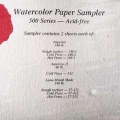 Strathmore 500 series Watercolor Paper Sampler,10.5″ X 14.5″, 14 SHEETS, vintage