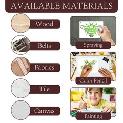 13Pcs Bee Stencil, Reusable Stencils for 14.2 × 10.5cm/5.6 × 4.1inch, white