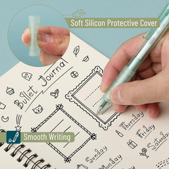 – Gel Pen Set, 12 Pack, Pastel Green Barrels, 1 x Aesthetic Highlighter, 0.5m…