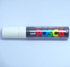 Uni Posca Paint Marker PC-17K White, 2 pens per Pack(Japan Import) [Komainu-Dou