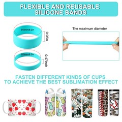 Sublimation Blanks Silicone Bands for Sublimation Tumbler Heat Resistant Glov…