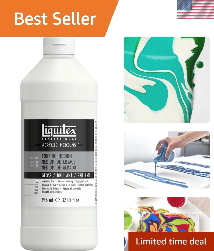 946ml Acrylic Pouring Medium – Waterproof Gloss Finish for Creative Artistry