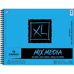XL Mixed Media Pad Wirebound 14×17 Inch Heavyweight Art Paper Paint 60 Sheets