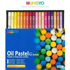36 Brilliant Colours! Mungyo Artists Large Soft Oil Pastels Sticks Art Pastel